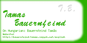 tamas bauernfeind business card